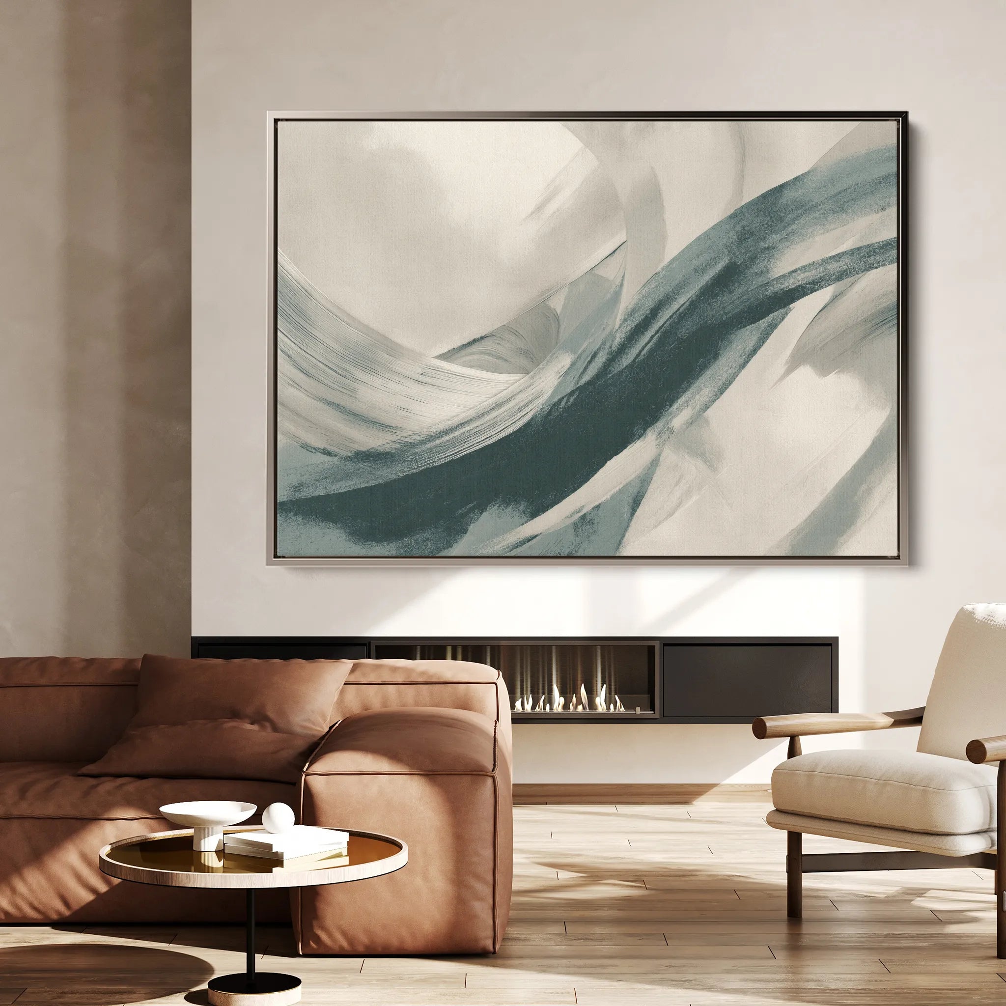 Abstract 1739 Canvas Art 18" x 24" / 45 x 60 cm / Black