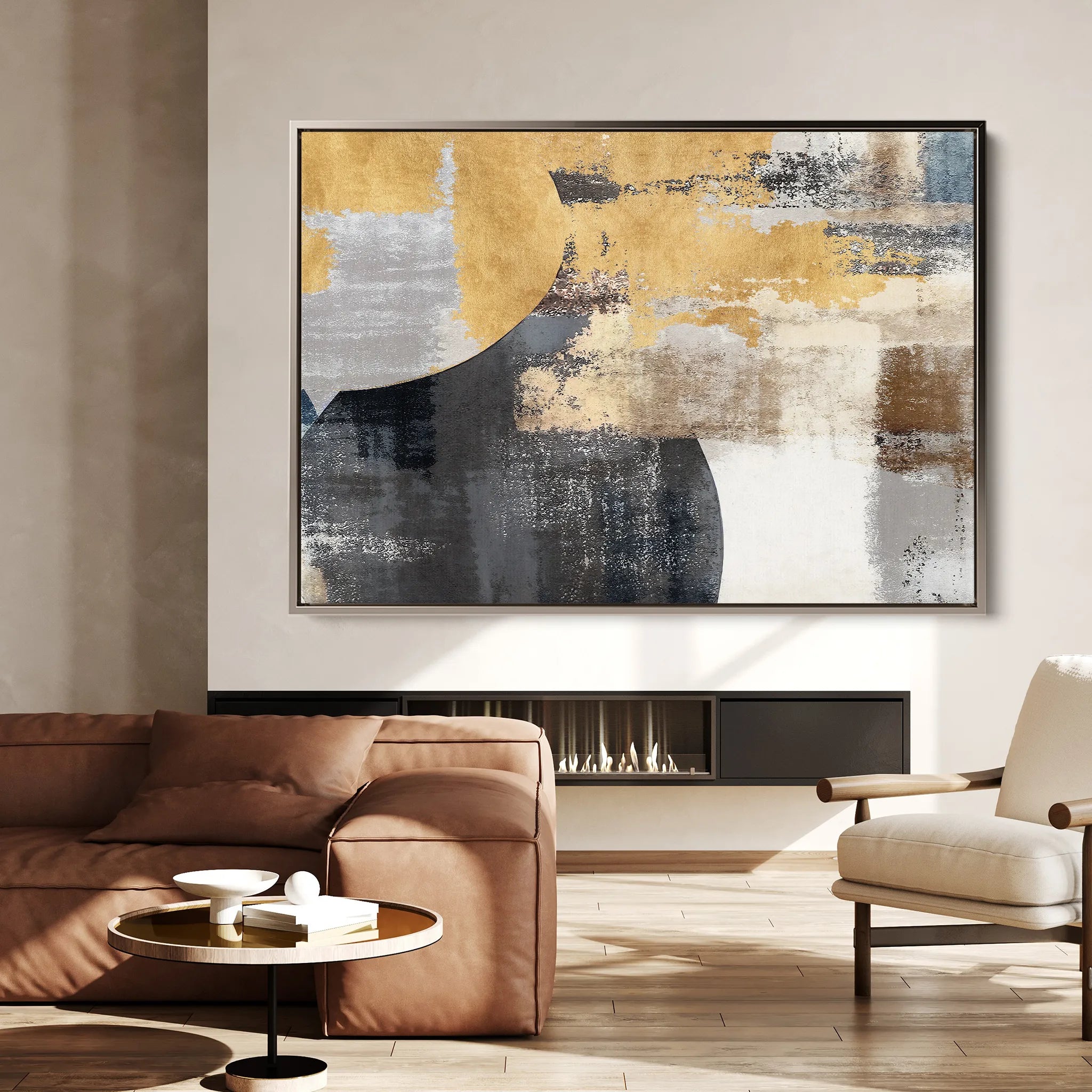 Abstract 174 Canvas Art 18" x 24" / 45 x 60 cm / Black