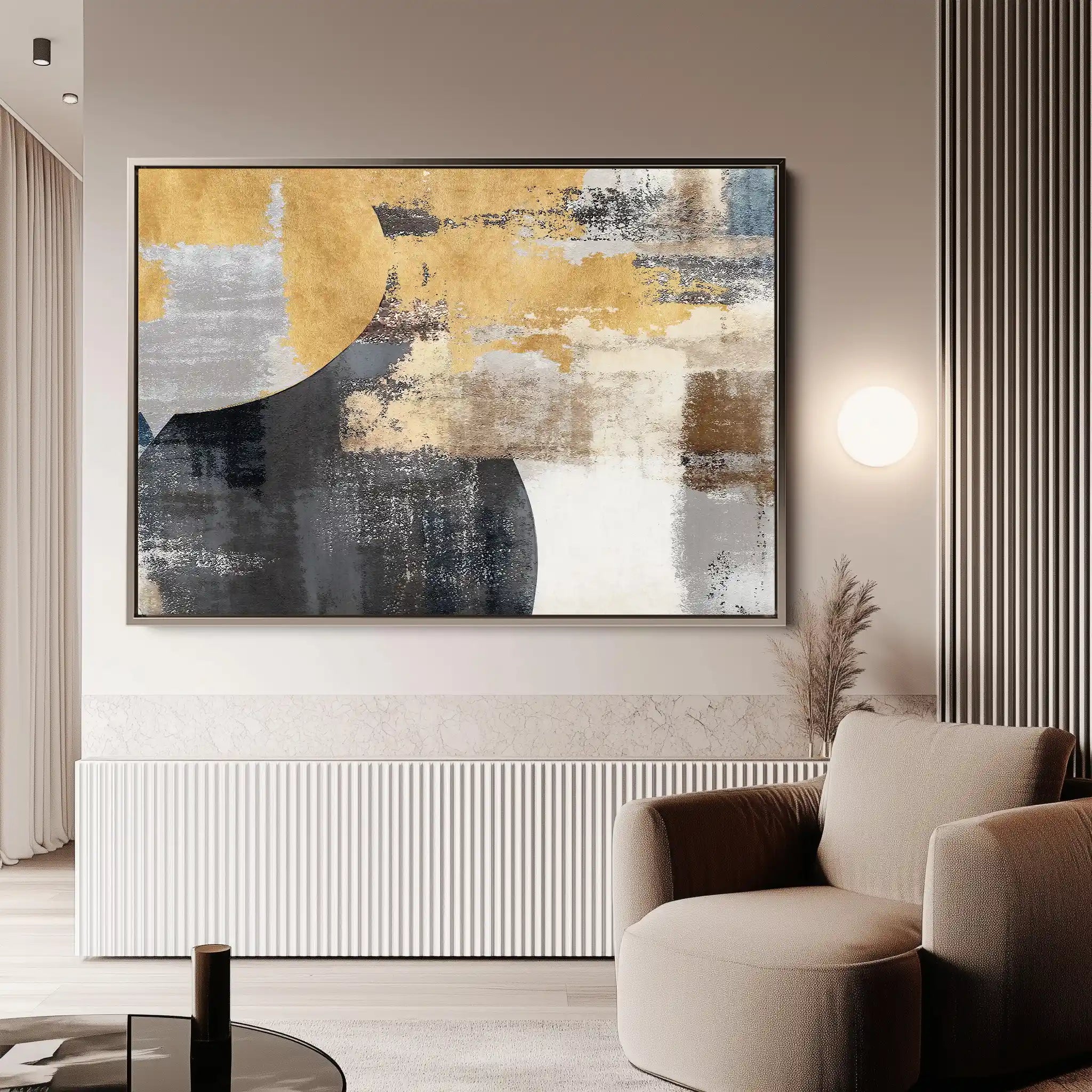 Abstract 174 Canvas Art 60 x 40 cm / Black