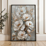 Floral 174 Canvas Art 18" x 24" / 45 x 60 cm / Black
