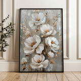 Floral 174 Canvas Art 18" x 24" / 45 x 60 cm / Black