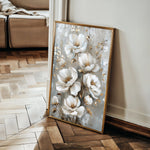 Floral 174 Canvas Art 18" x 24" / 45 x 60 cm / Black