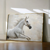 Horses 174 Canvas Art 18" x 24" / 45 x 60 cm / Black