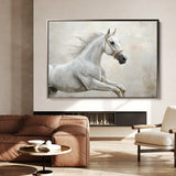 Horses 174 Canvas Art 18" x 24" / 45 x 60 cm / Black