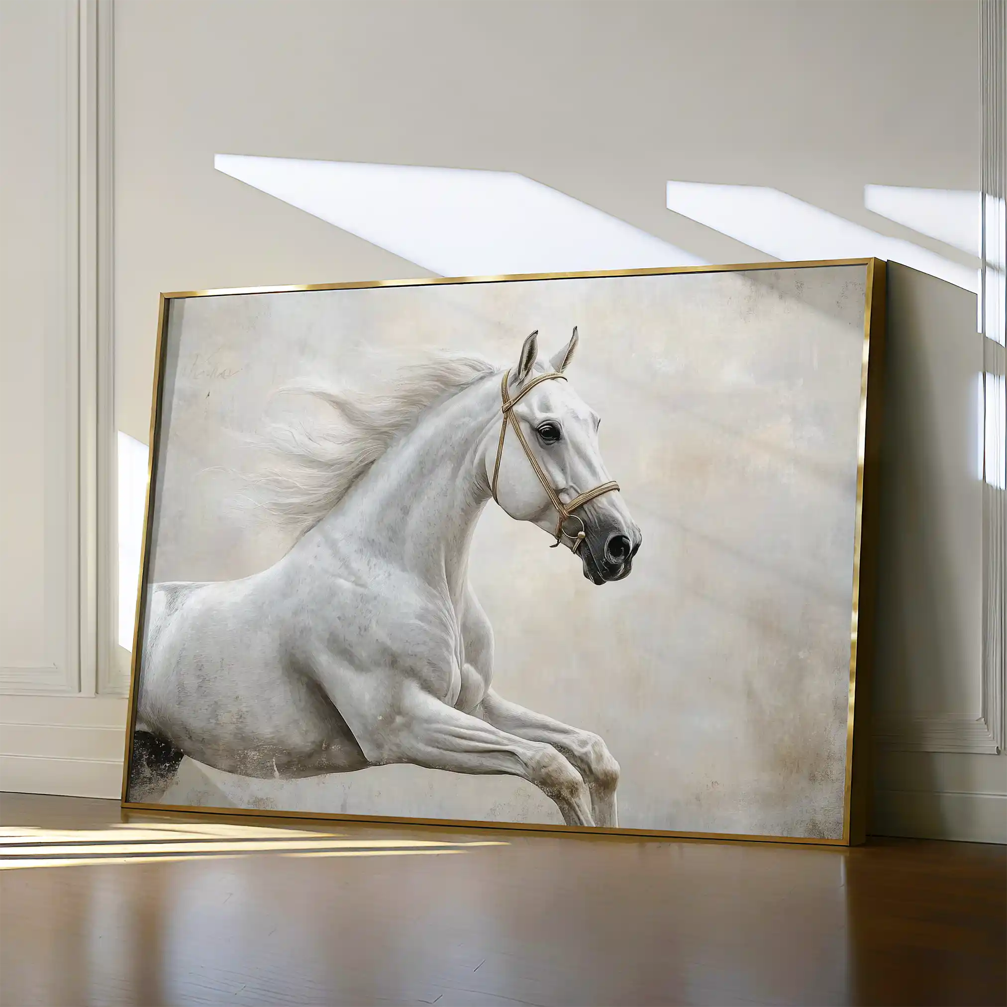 Horses 174 Canvas Art 60 x 40 cm / Black