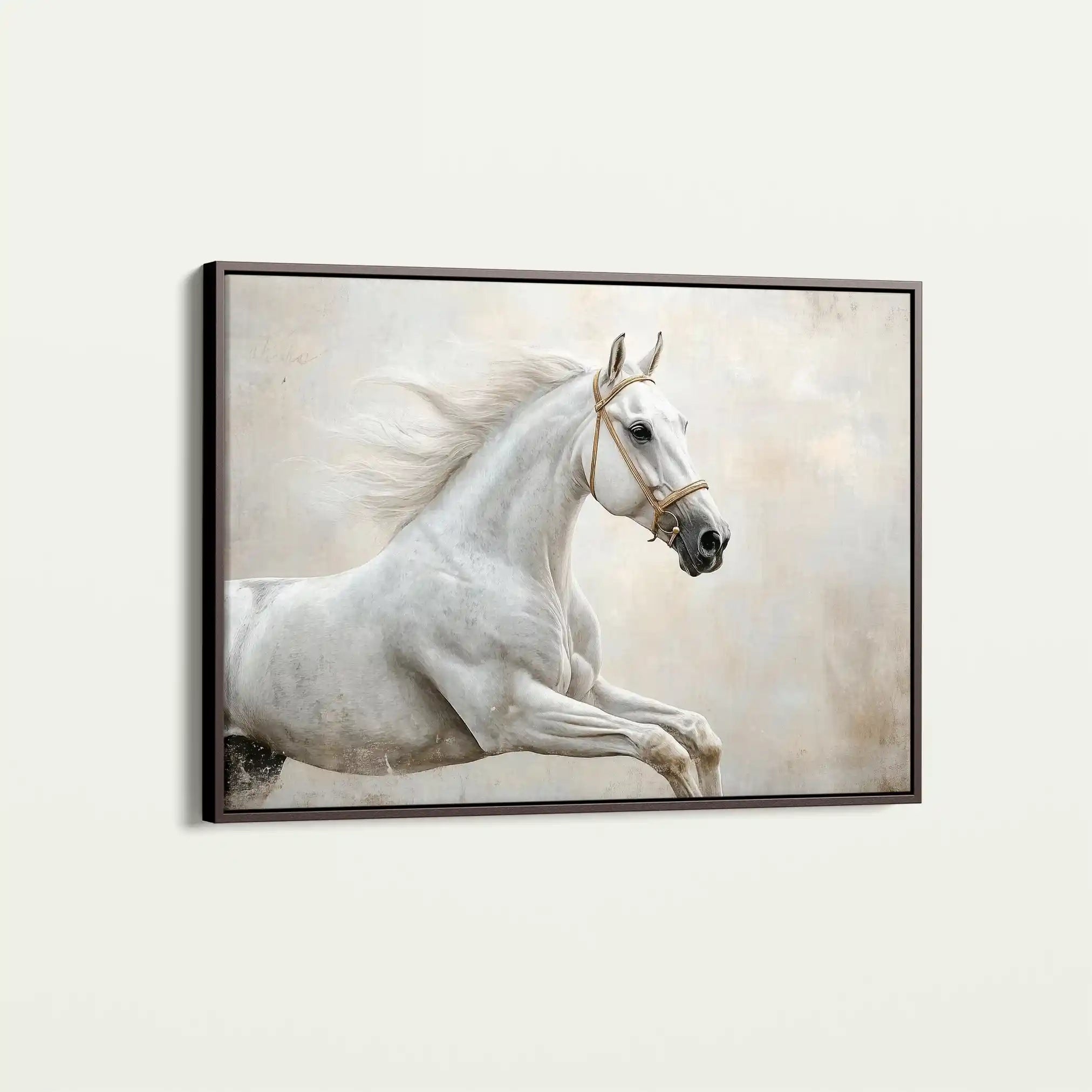 Horses 174 Canvas Art 60 x 40 cm / Black