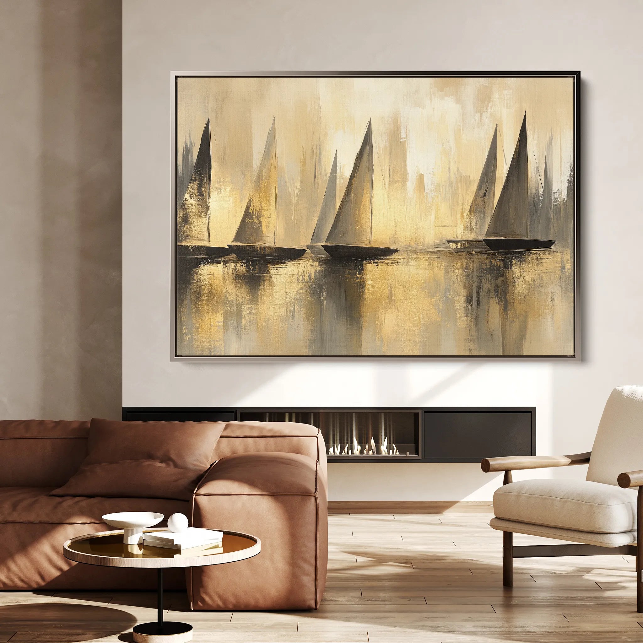 Landscape 174 Canvas Art 18" x 24" / 45 x 60 cm / Black