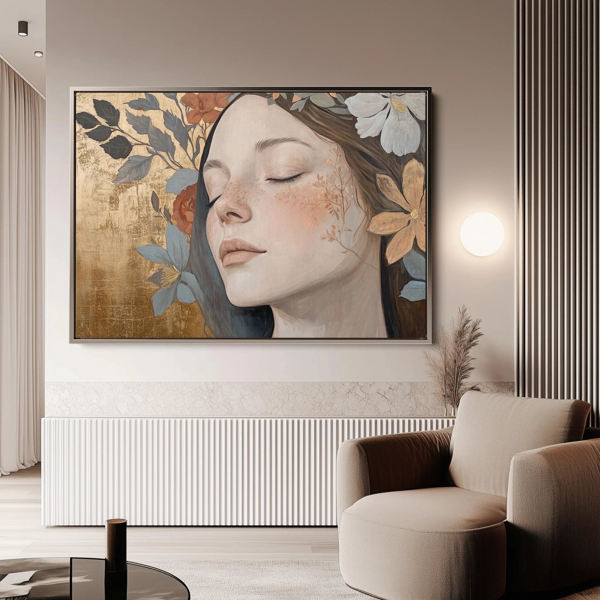 Portrait 174 Canvas Art 18" x 24" / 45 x 60 cm / Black