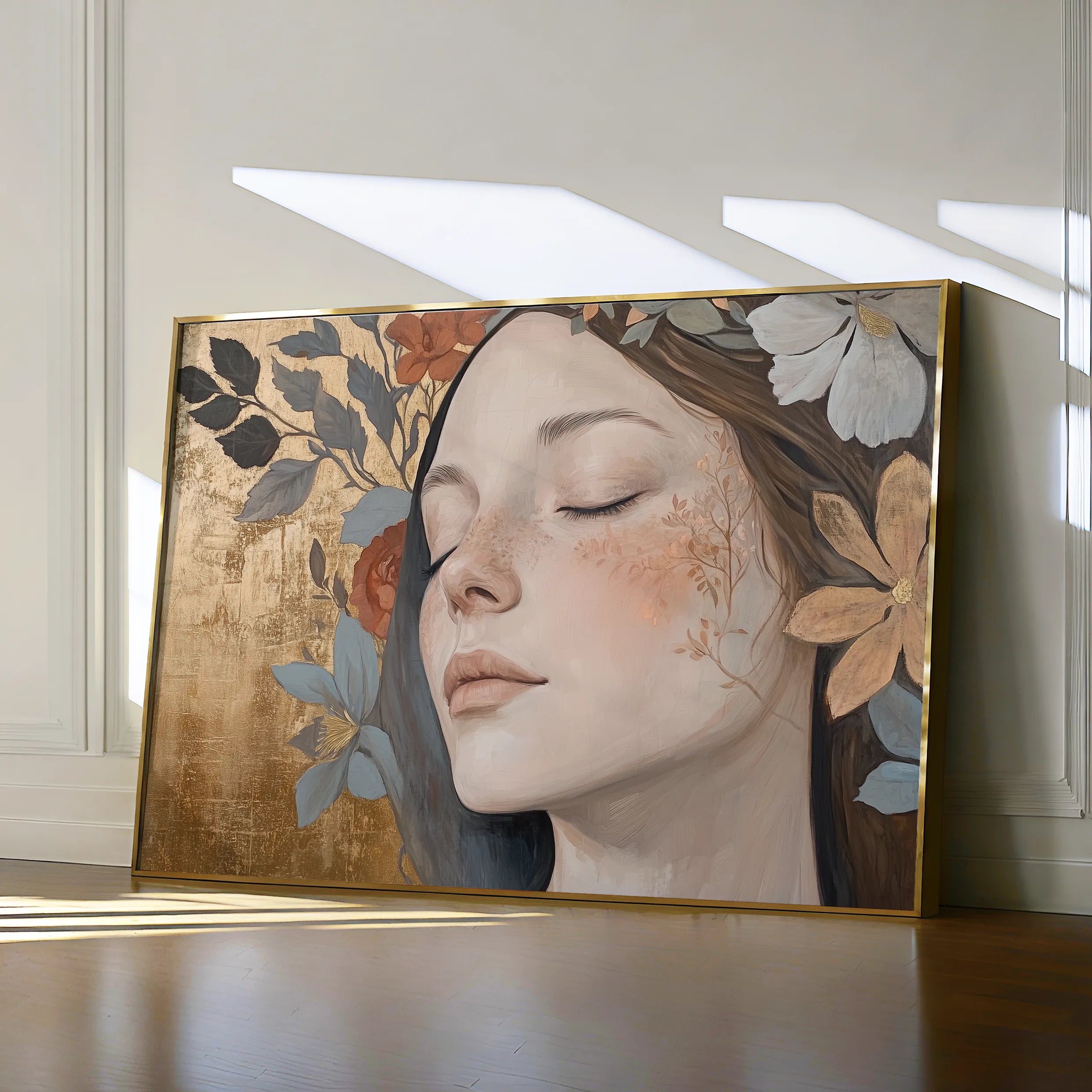 Portrait 174 Canvas Art 18" x 24" / 45 x 60 cm / Black
