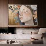 Portrait 174 Canvas Art 18" x 24" / 45 x 60 cm / Black