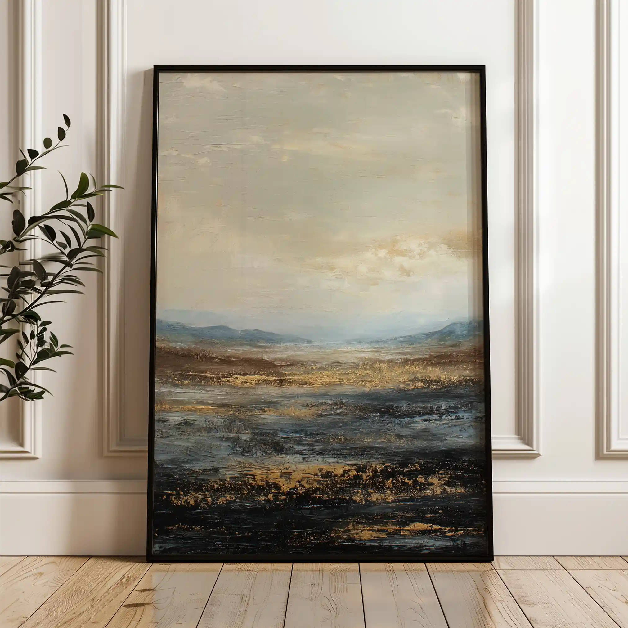 Abstract 1740 Canvas Art 18" x 24" / 45 x 60 cm / Black