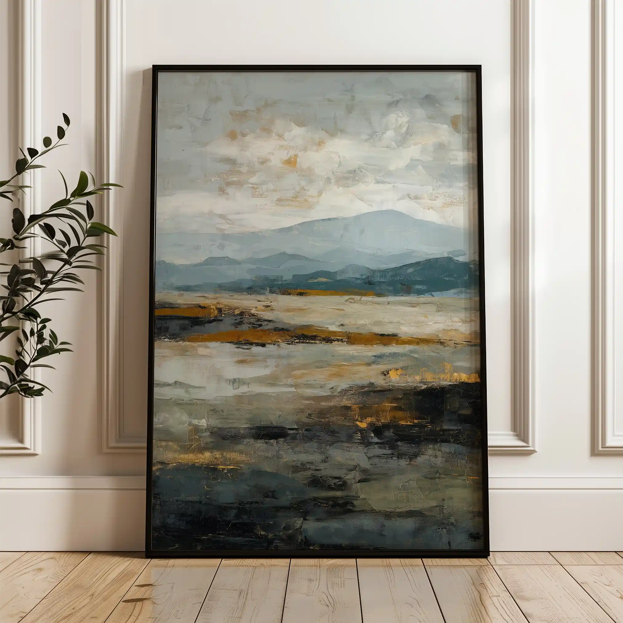 Abstract 1741 Canvas Art 18" x 24" / 45 x 60 cm / Black