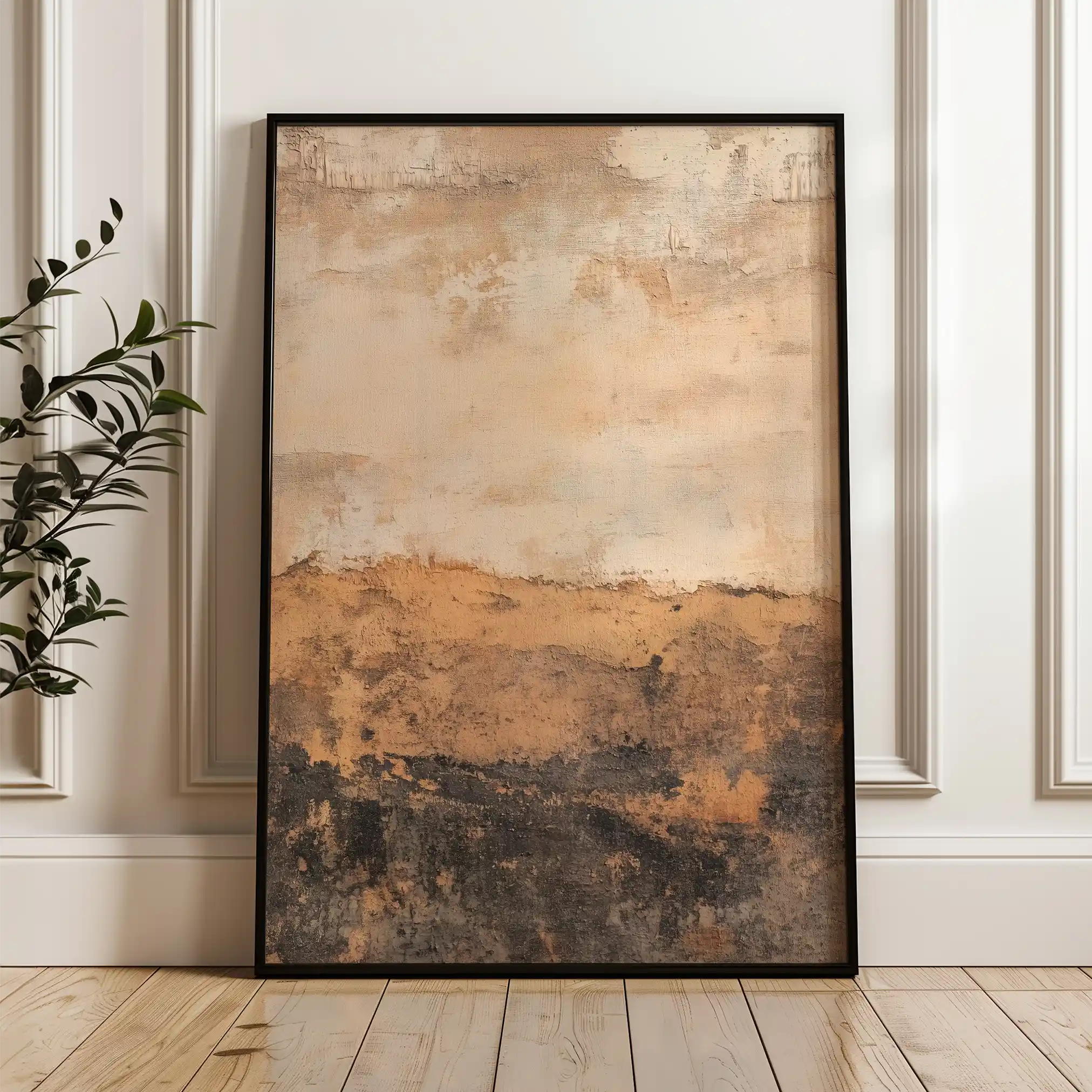 Abstract 1742 Canvas Art 18" x 24" / 45 x 60 cm / Black
