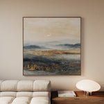 Abstract 1743 Canvas Art 16" x 16" / 40 x 40 cm / Black