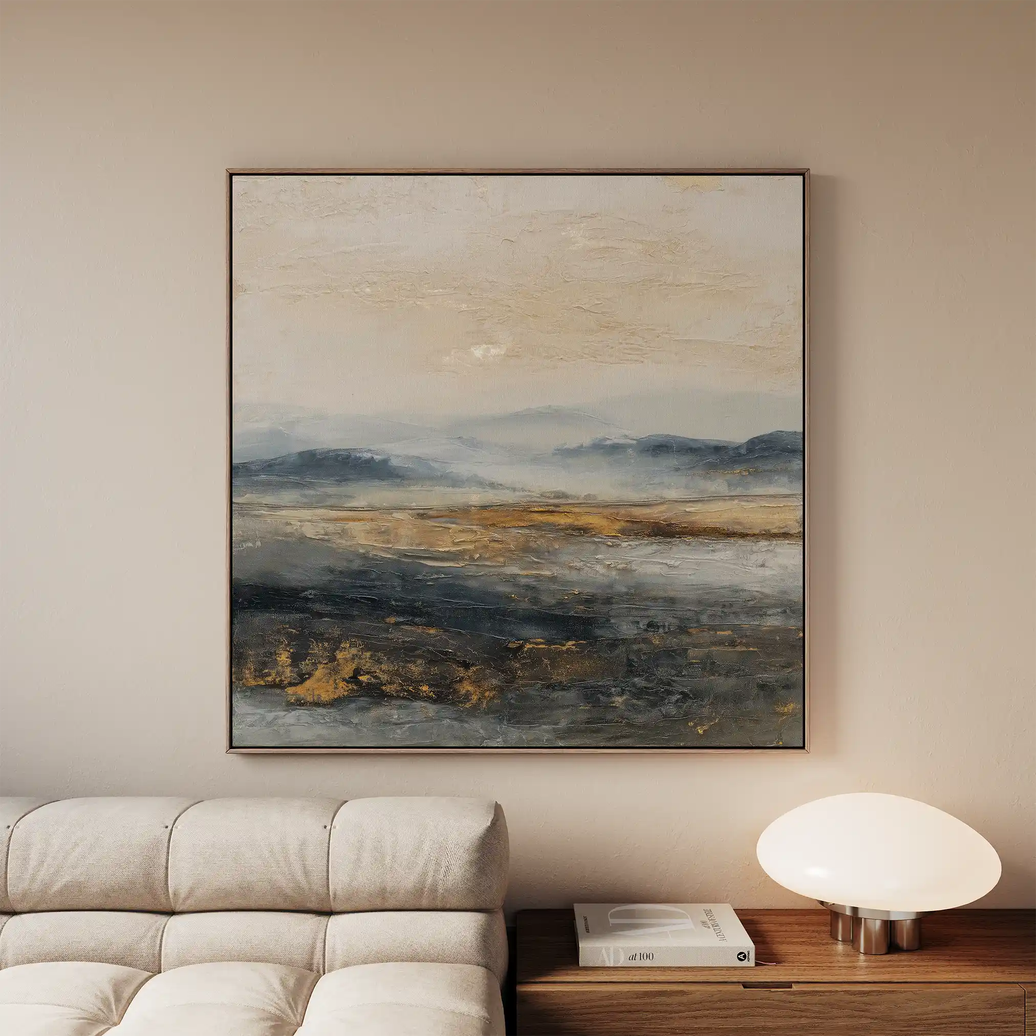 Abstract 1743 Canvas Art 16" x 16" / 40 x 40 cm / Black