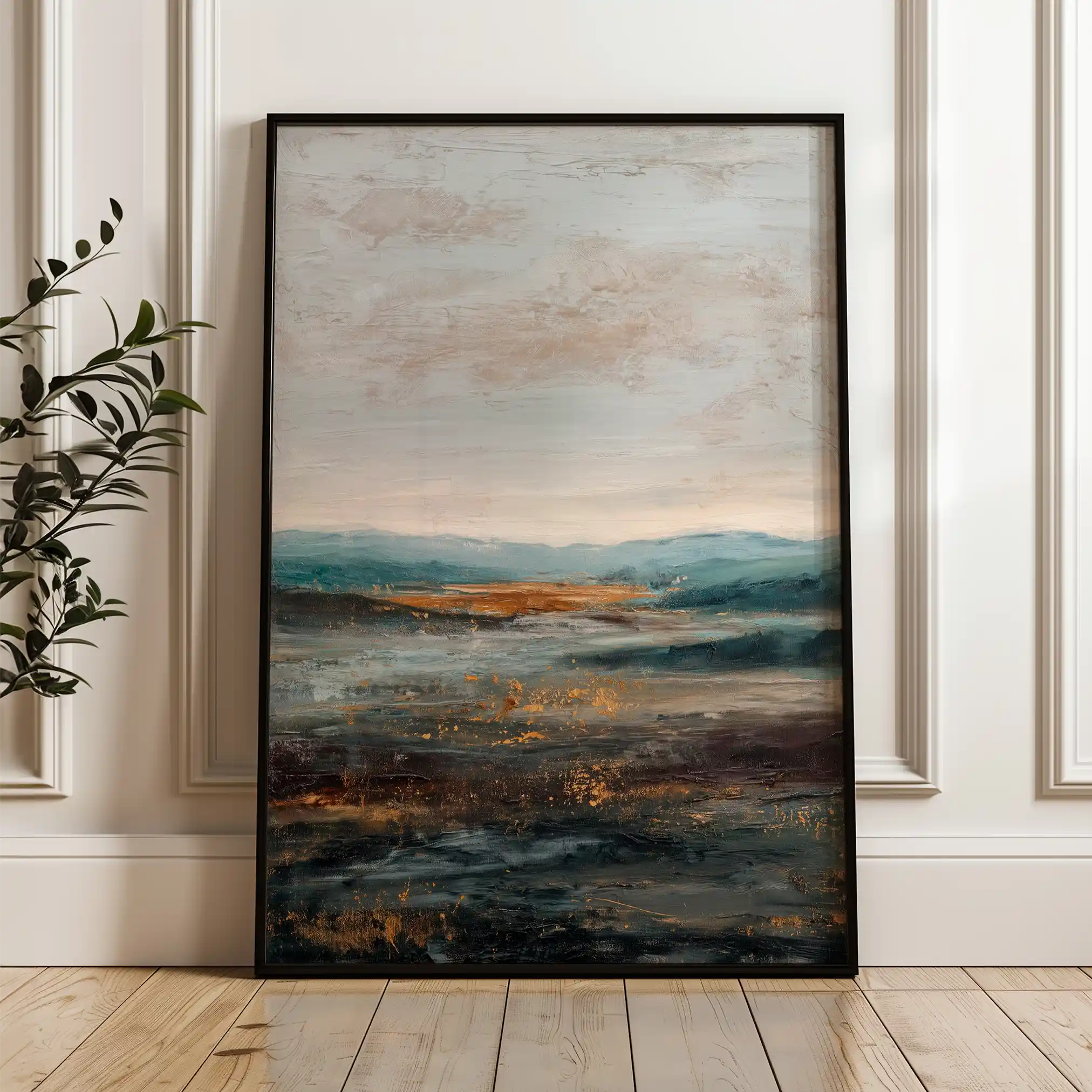 Abstract 1744 Canvas Art 18" x 24" / 45 x 60 cm / Black
