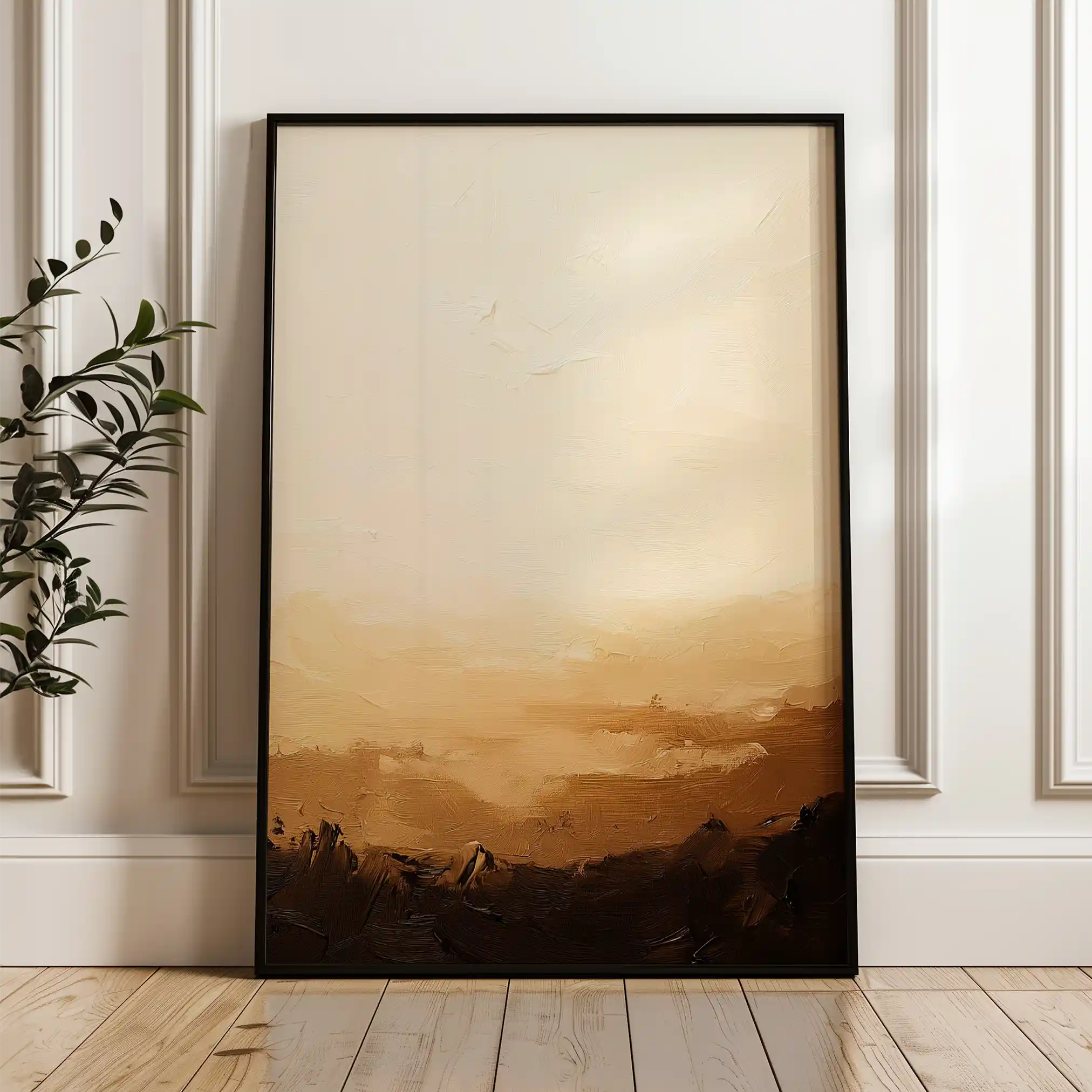 Abstract 1745 Canvas Art 18" x 24" / 45 x 60 cm / Black
