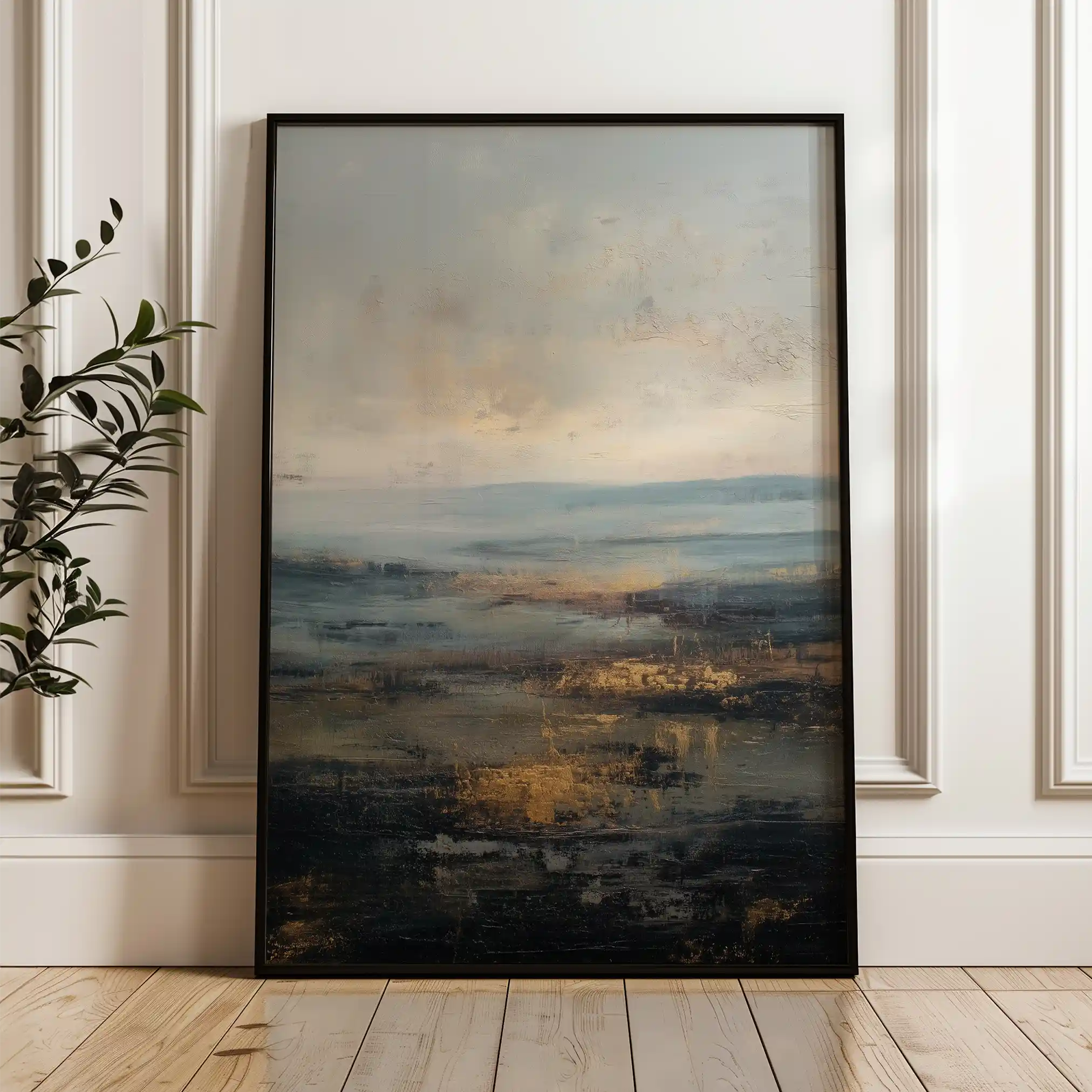 Abstract 1746 Canvas Art 18" x 24" / 45 x 60 cm / Black