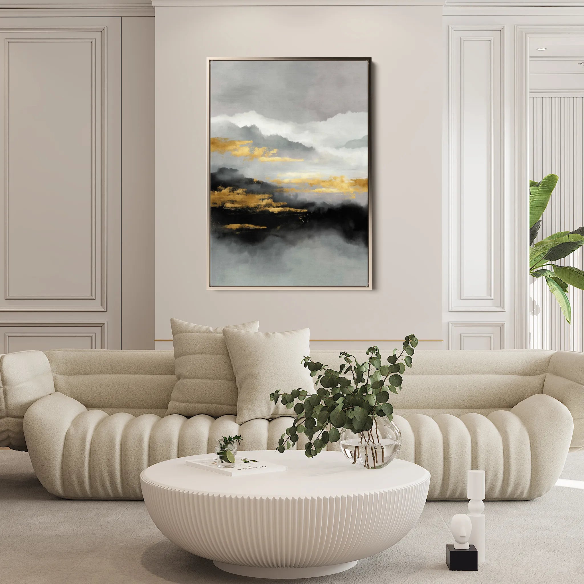 Abstract 1748 Canvas Art 18" x 24" / 45 x 60 cm / Black