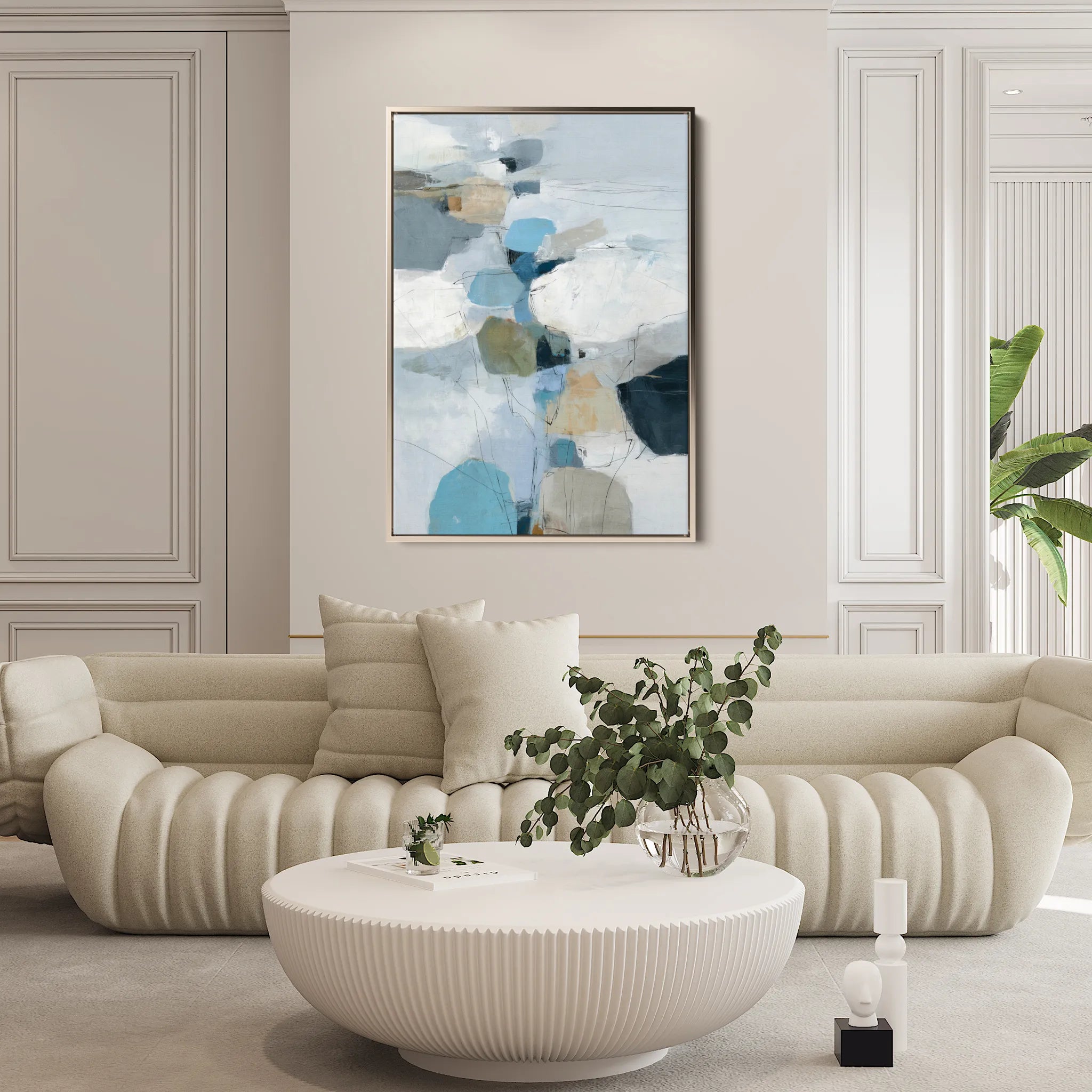 Abstract 1749 Canvas Art 18" x 24" / 45 x 60 cm / Black
