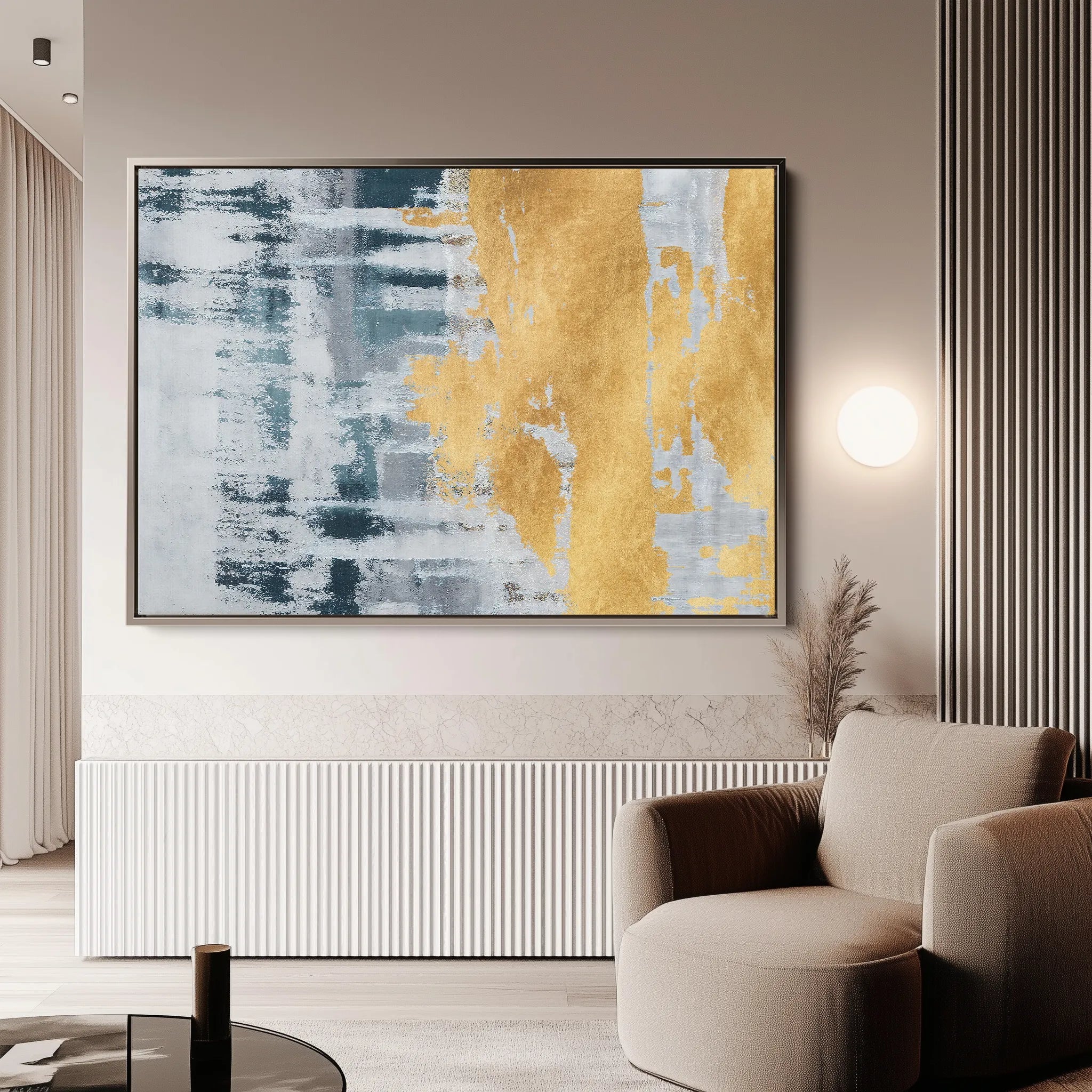 Abstract 175 Canvas Art 18" x 24" / 45 x 60 cm / Black