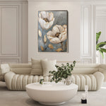 Floral 175 Canvas Art 18" x 24" / 45 x 60 cm / Black