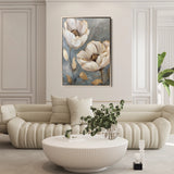 Floral 175 Canvas Art 18" x 24" / 45 x 60 cm / Black