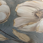 Floral 175 Canvas Art 18" x 24" / 45 x 60 cm / Black