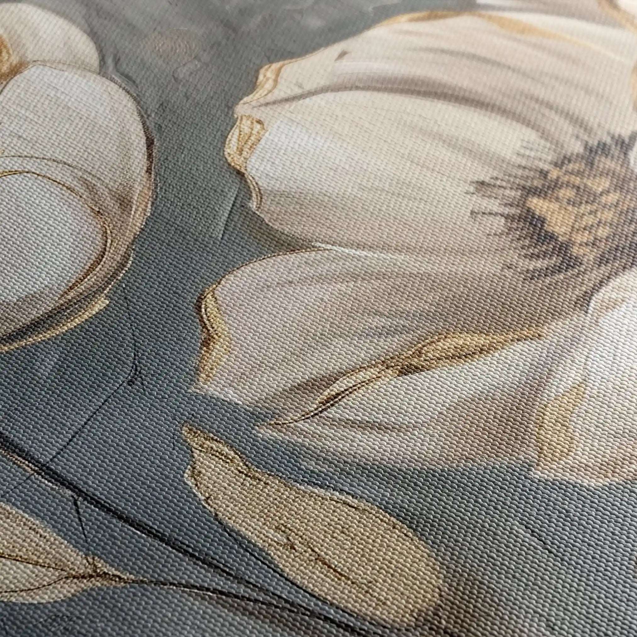Floral 175 Canvas Art 60 x 40 cm / Black