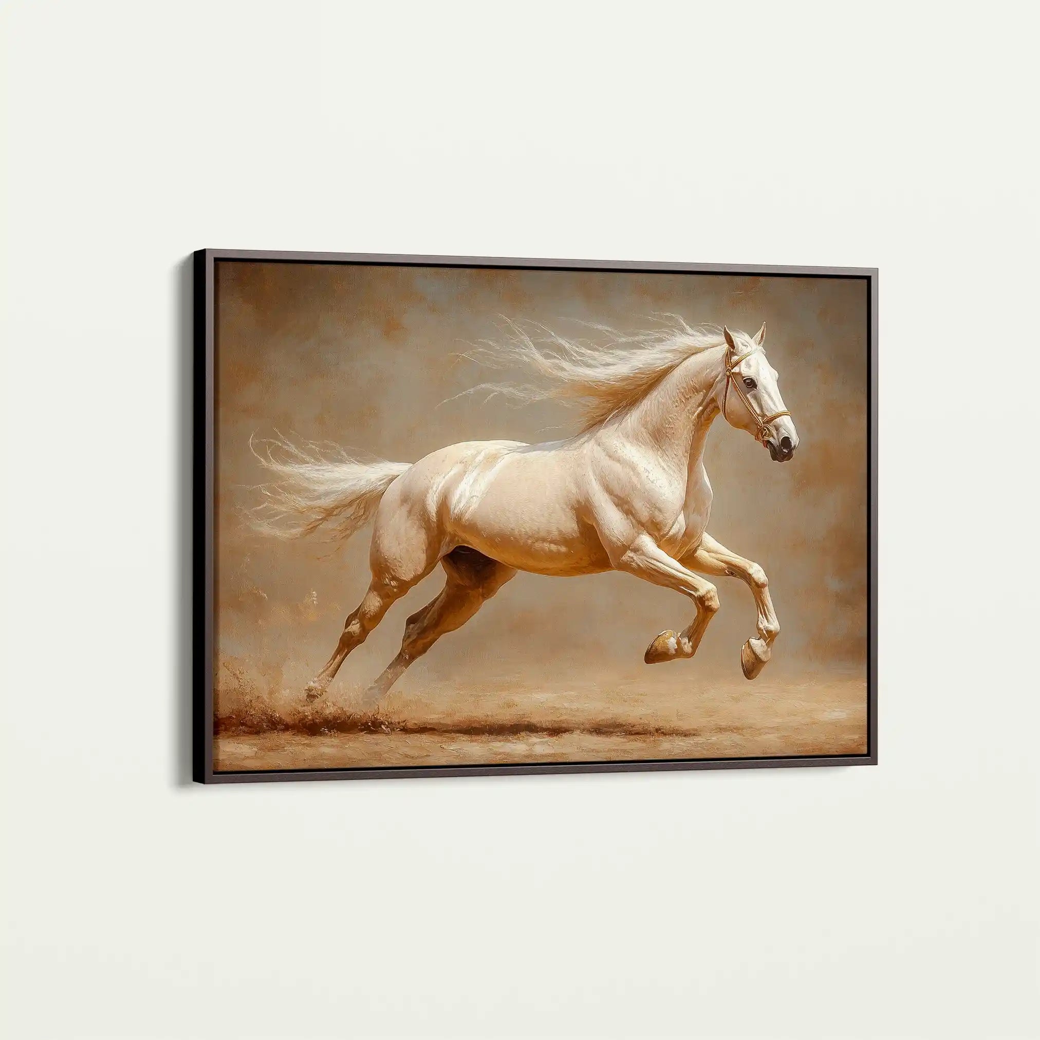 Horses 175 Canvas Art 60 x 40 cm / Black