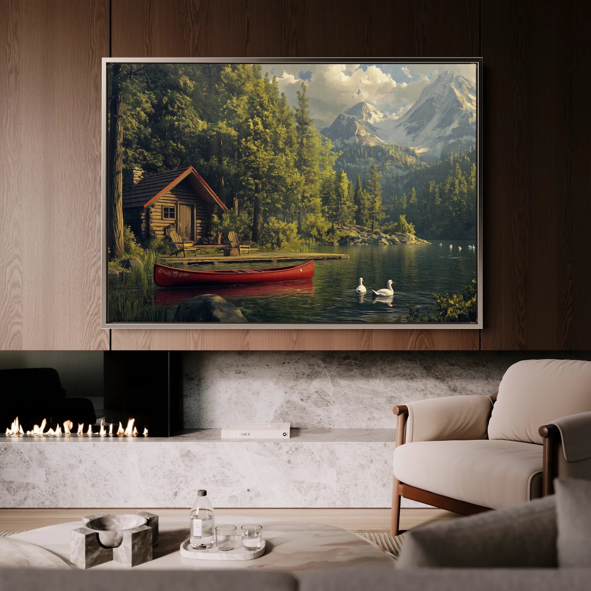 Landscape 175 Canvas Art 18" x 24" / 45 x 60 cm / Black