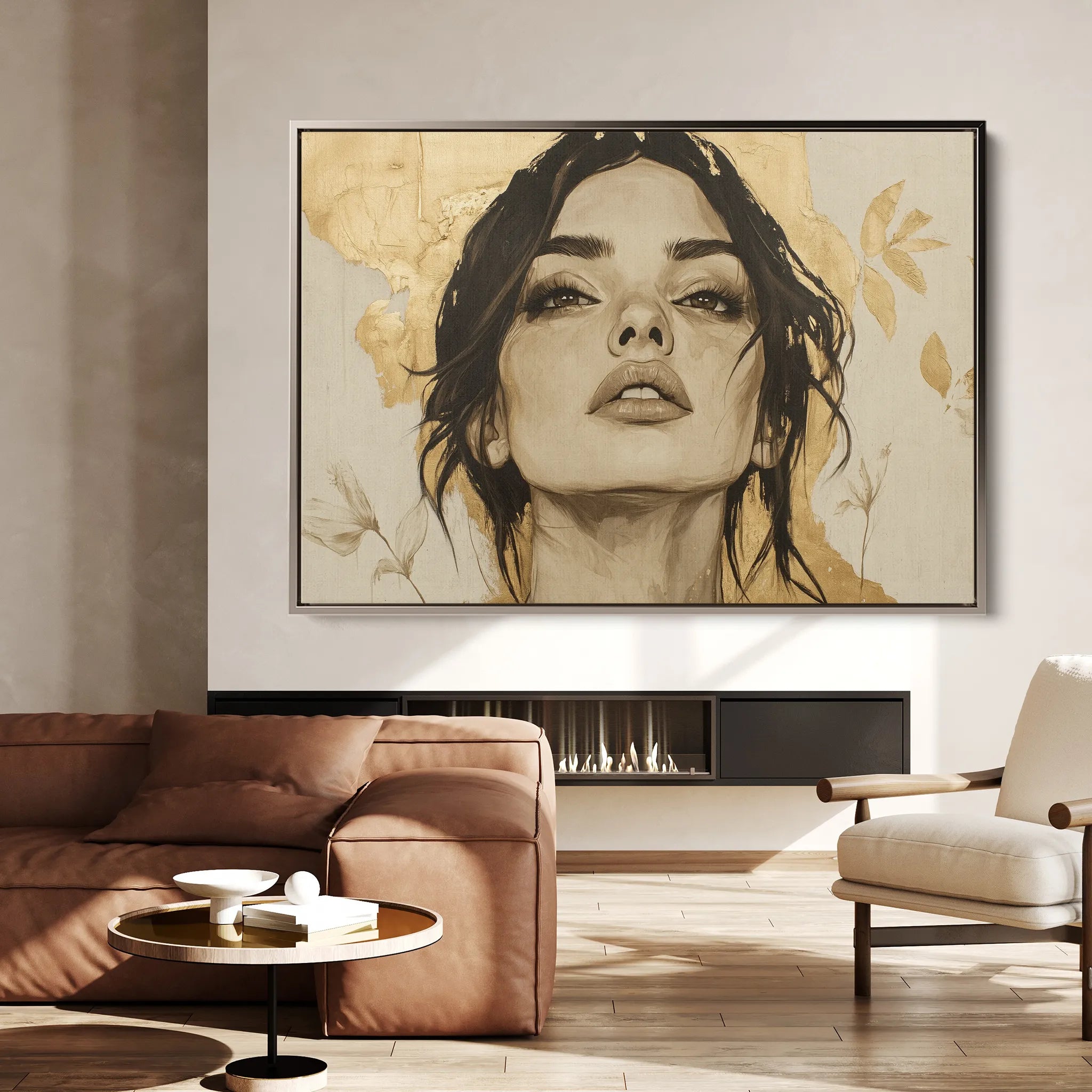 Portrait 175 Canvas Art 18" x 24" / 45 x 60 cm / Black