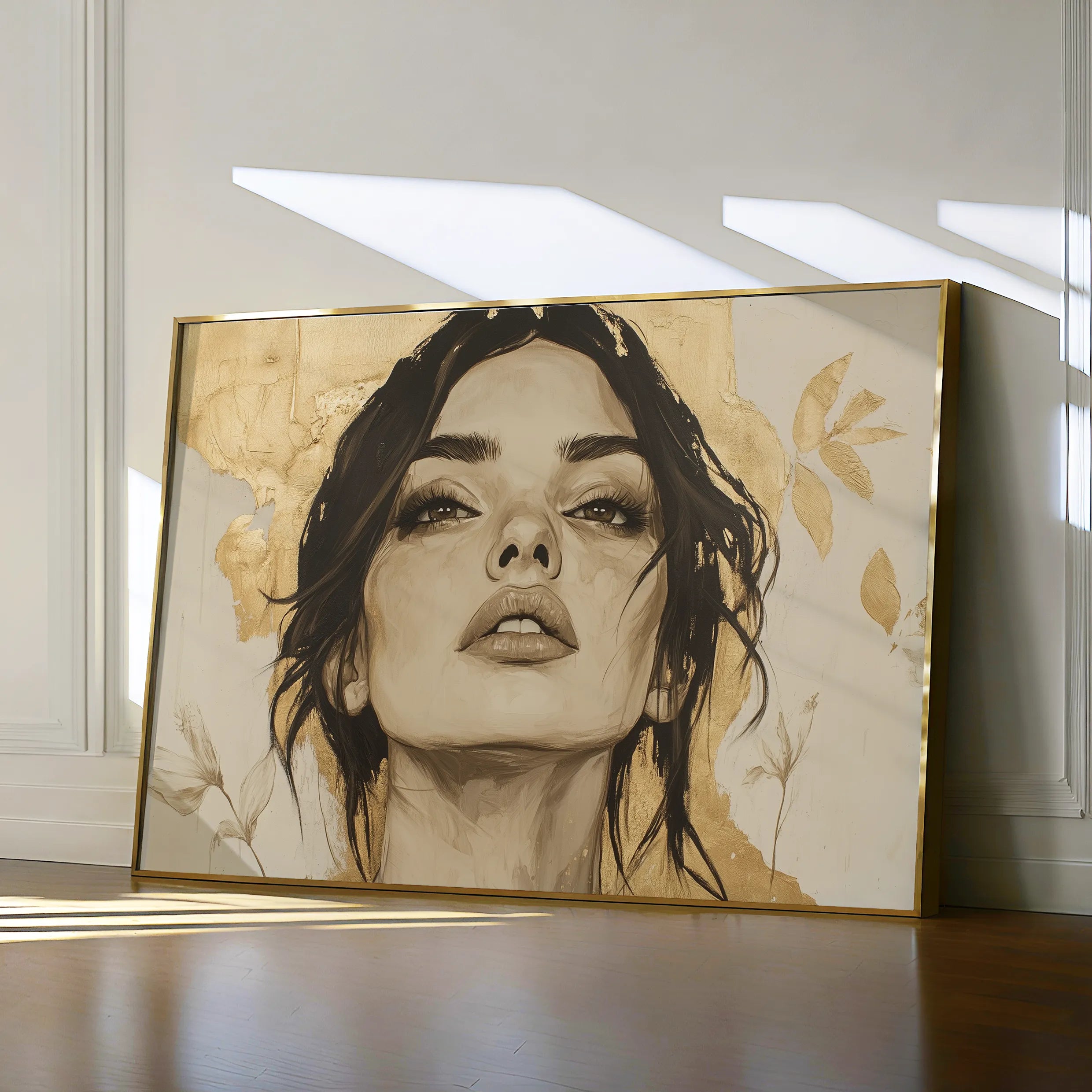 Portrait 175 Canvas Art 18" x 24" / 45 x 60 cm / Black