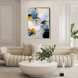 Abstract 1750 Canvas Art 18" x 24" / 45 x 60 cm / Black