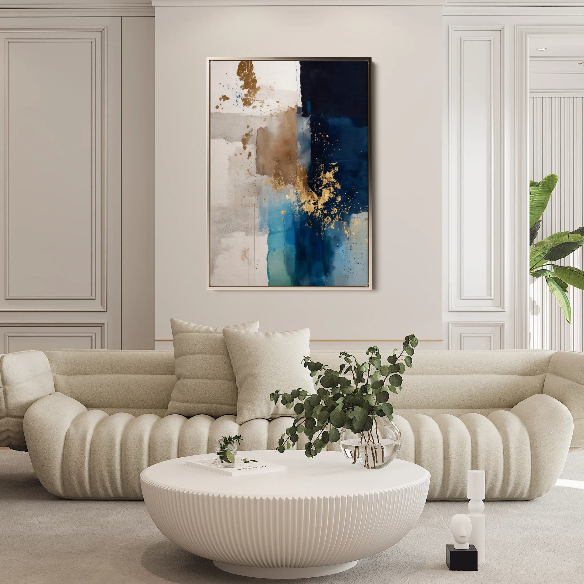 Abstract 1751 Canvas Art 18" x 24" / 45 x 60 cm / Black