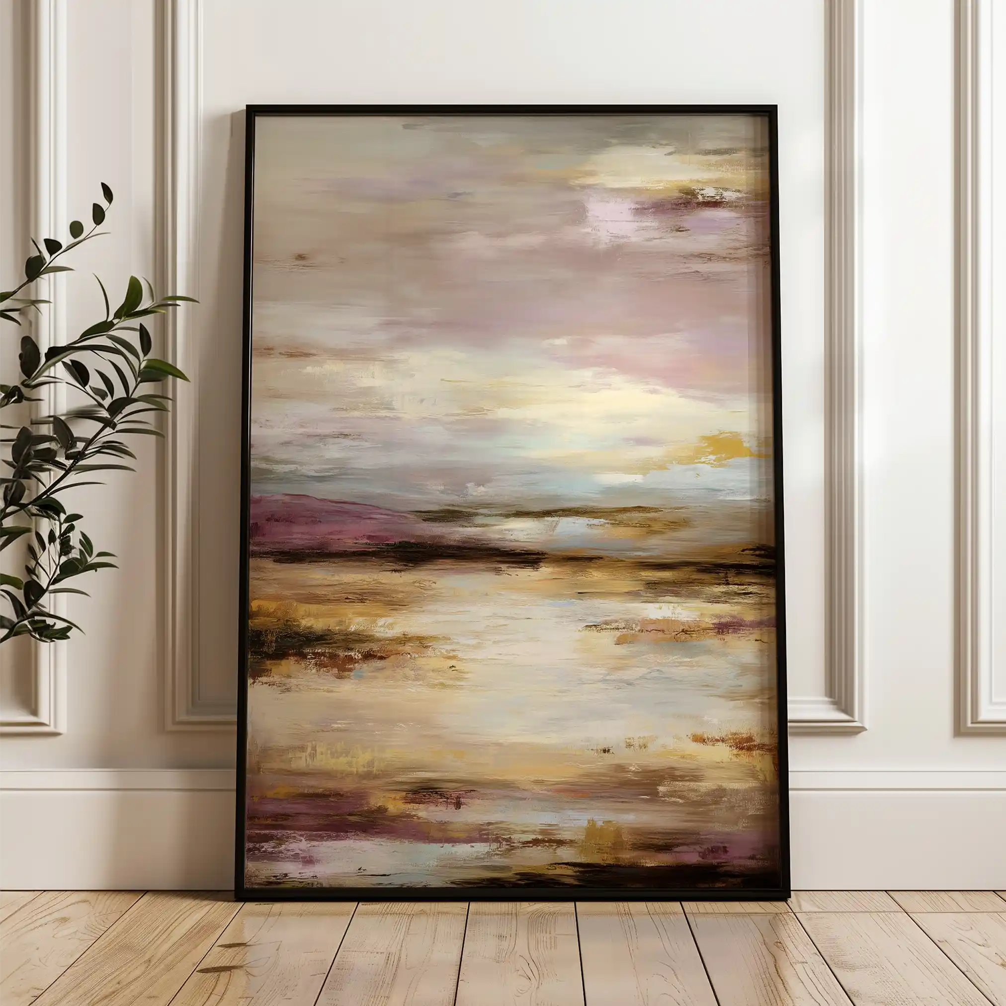 Abstract 1752 Canvas Art 18" x 24" / 45 x 60 cm / Black