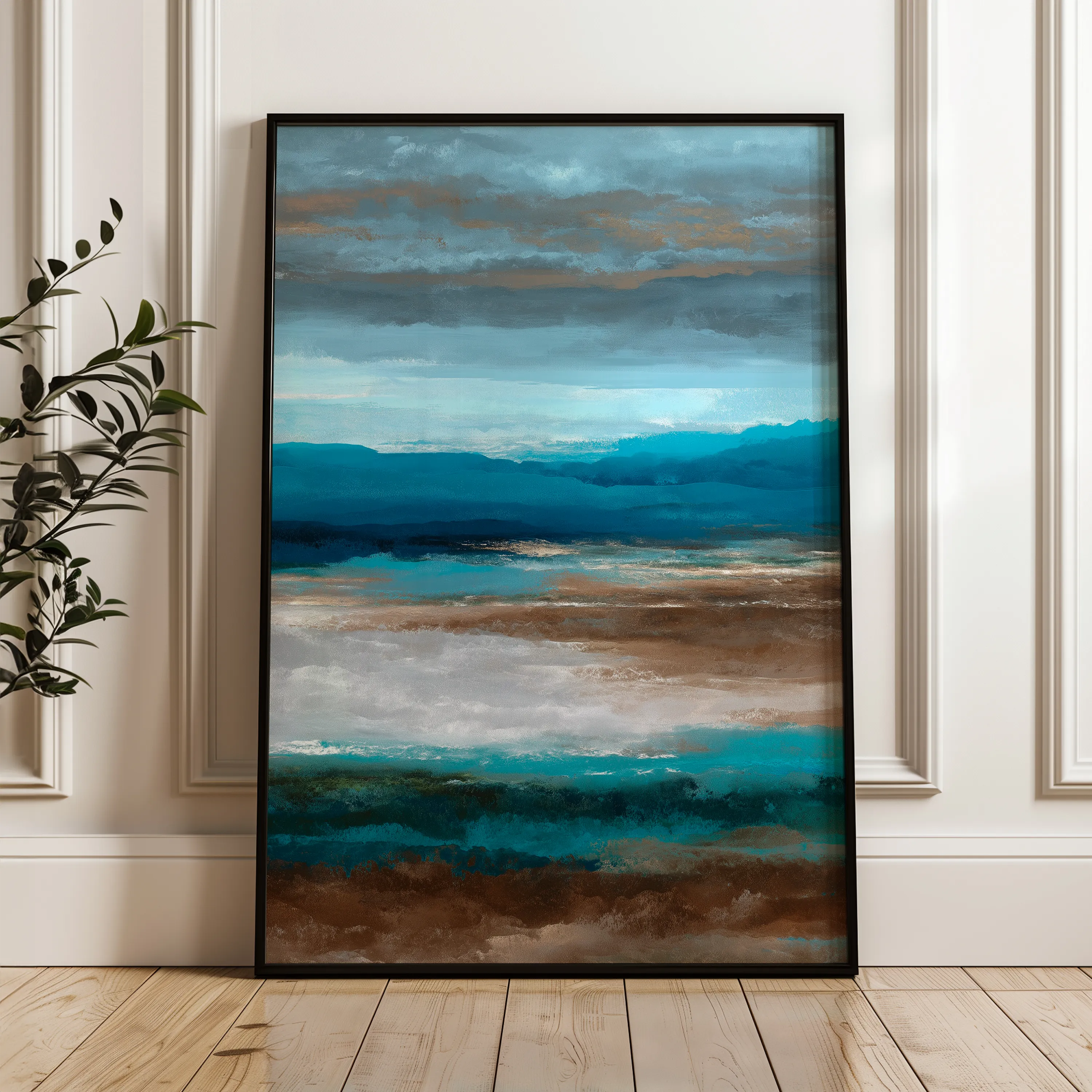 Abstract 1754 Canvas Art 18" x 24" / 45 x 60 cm / Black
