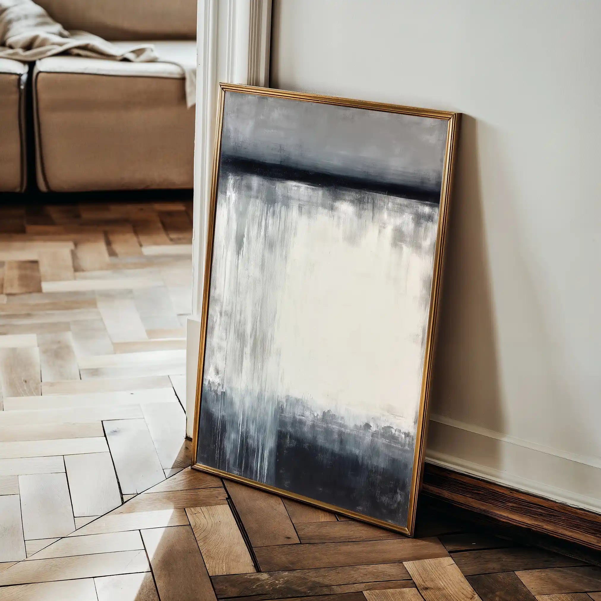Abstract 1755 Canvas Art 60 x 40 cm / Black