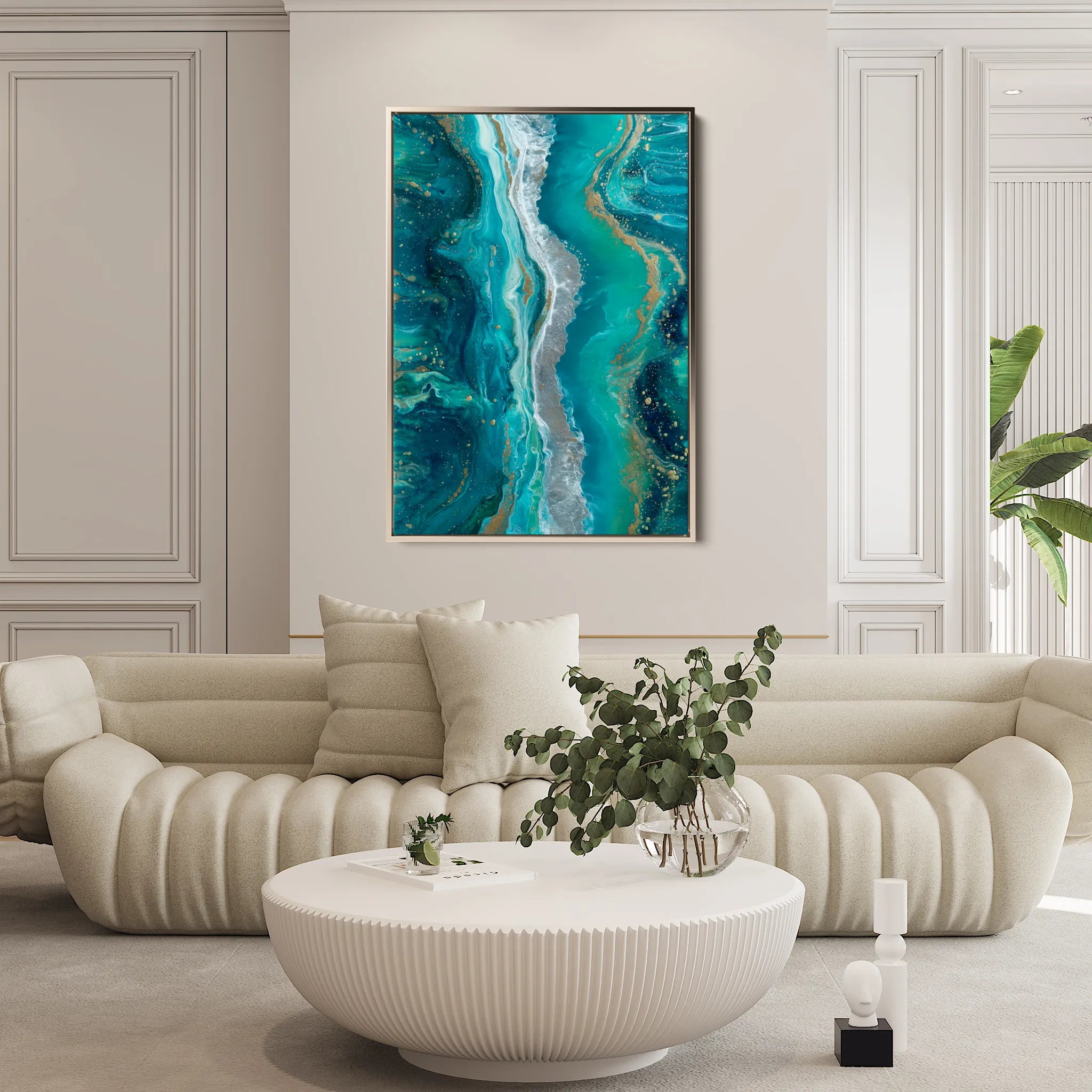 Abstract 1757 Canvas Art 18" x 24" / 45 x 60 cm / Black