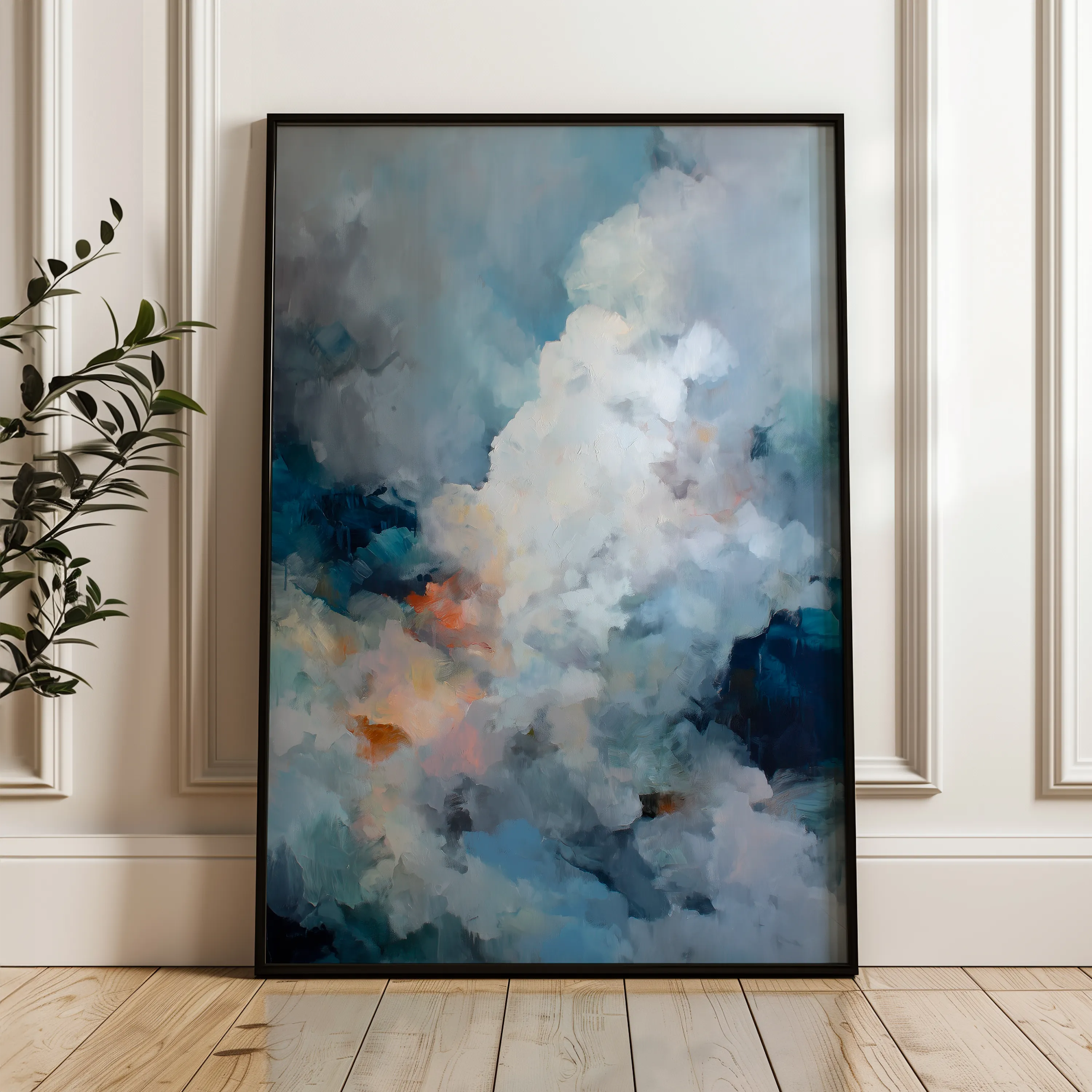 Abstract 1758 Canvas Art 18" x 24" / 45 x 60 cm / Black