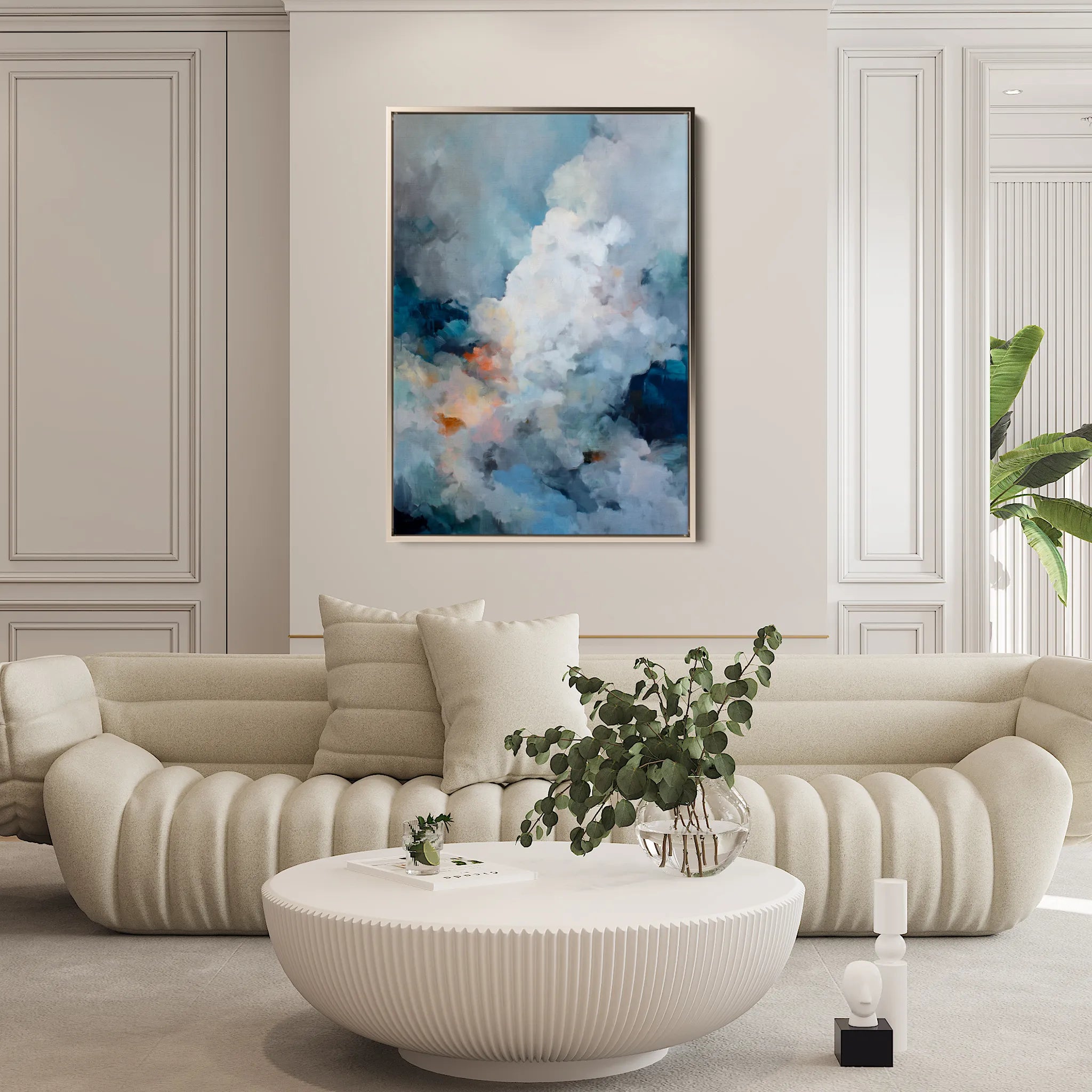 Abstract 1758 Canvas Art 18" x 24" / 45 x 60 cm / Black