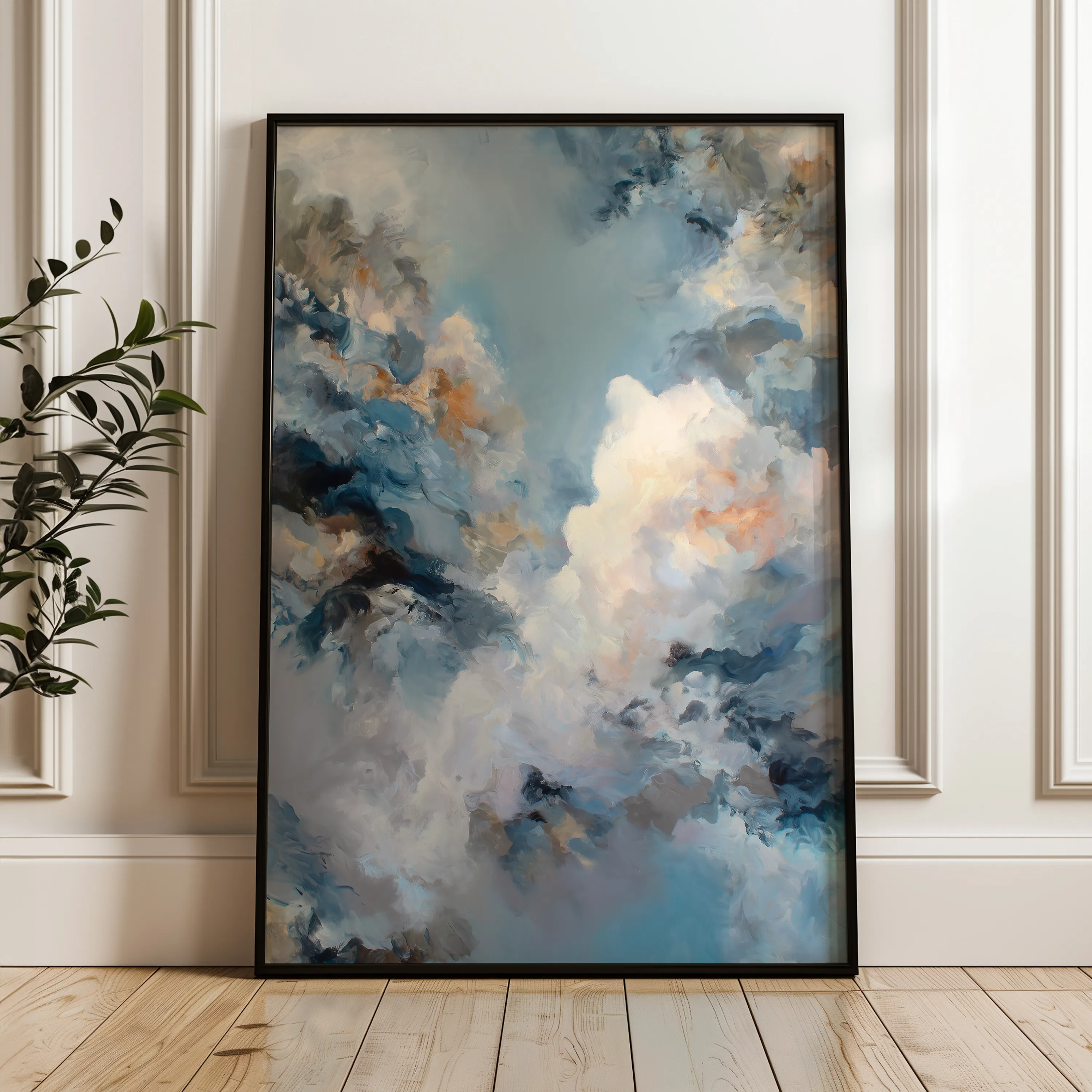 Abstract 1759 Canvas Art 18" x 24" / 45 x 60 cm / Black