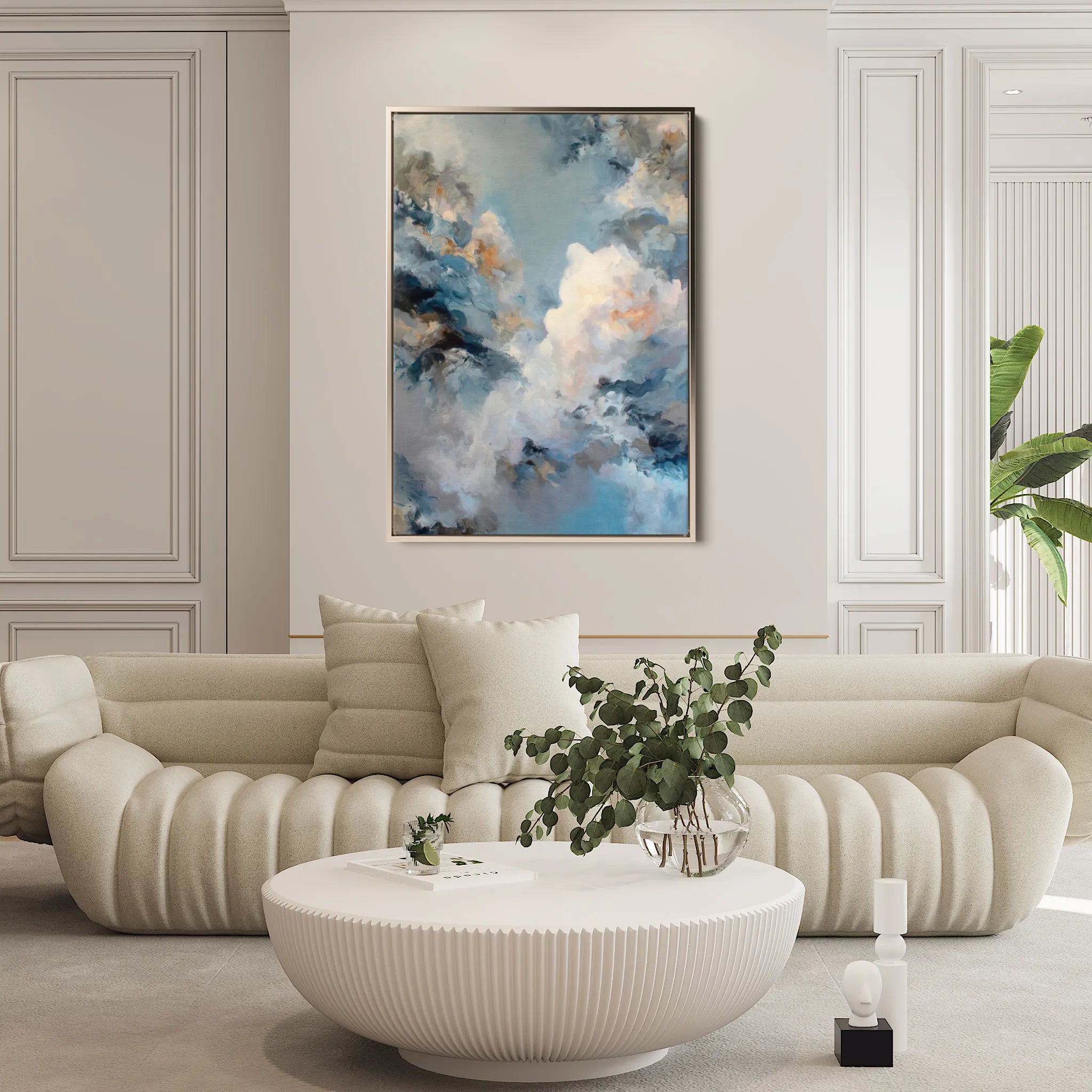 Abstract 1759 Canvas Art 18" x 24" / 45 x 60 cm / Black