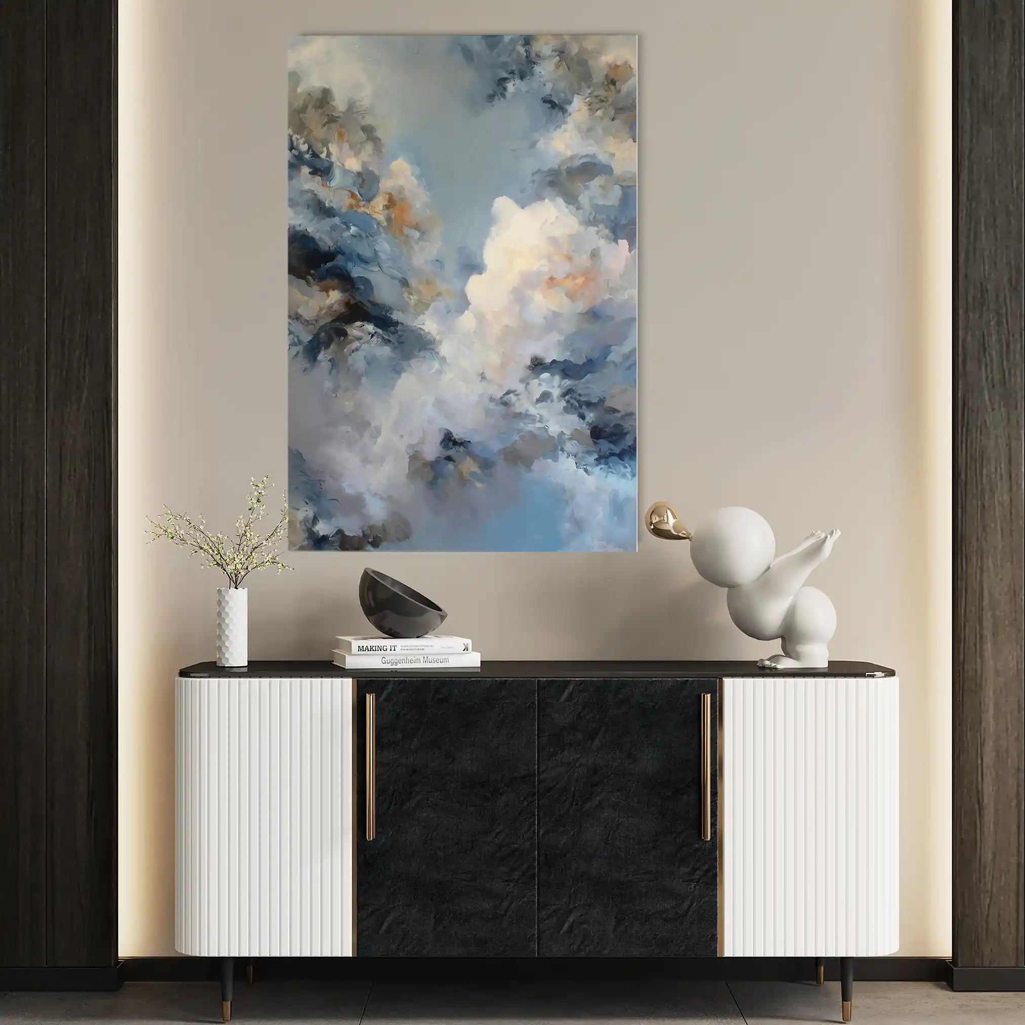 Abstract 1759 Canvas Art 60 x 40 cm / Black