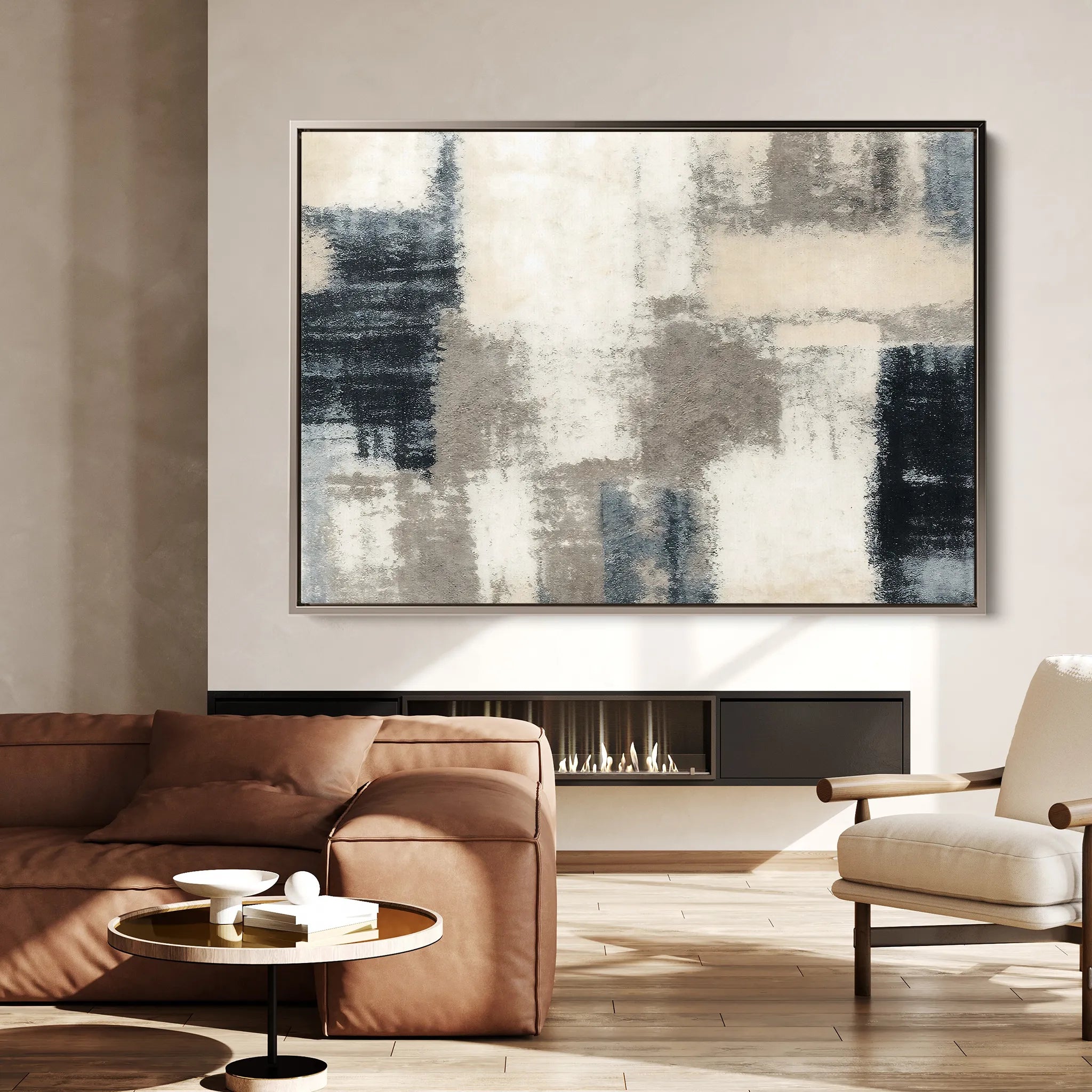 Abstract 176 Canvas Art 18" x 24" / 45 x 60 cm / Black