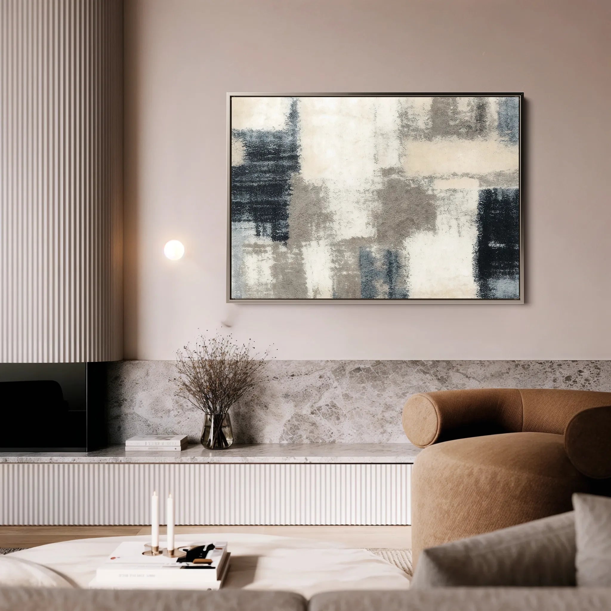 Abstract 176 Canvas Art 18" x 24" / 45 x 60 cm / Black