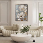 Floral 176 Canvas Art 18" x 24" / 45 x 60 cm / Black