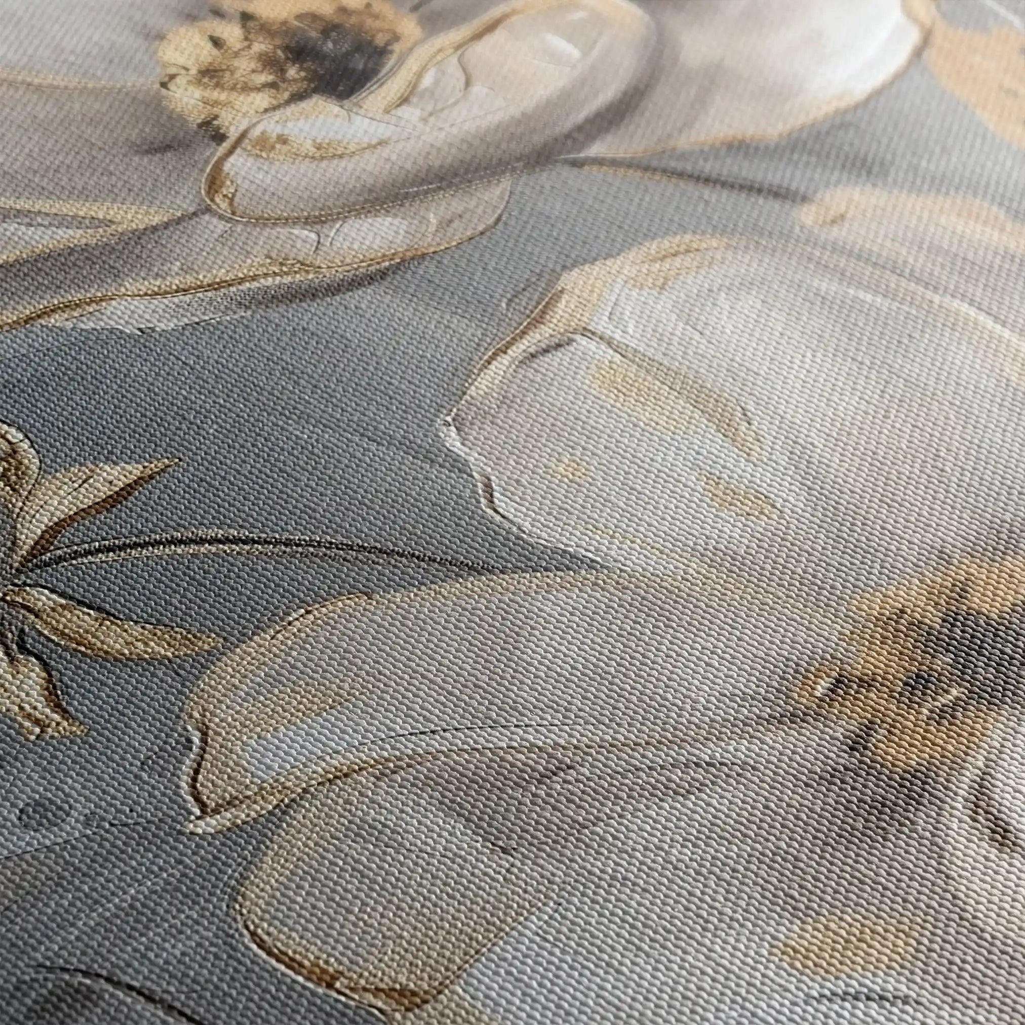 Floral 176 Canvas Art 60 x 40 cm / Black