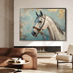 Horses 176 Canvas Art 18" x 24" / 45 x 60 cm / Black