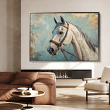 Horses 176 Canvas Art 18" x 24" / 45 x 60 cm / Black